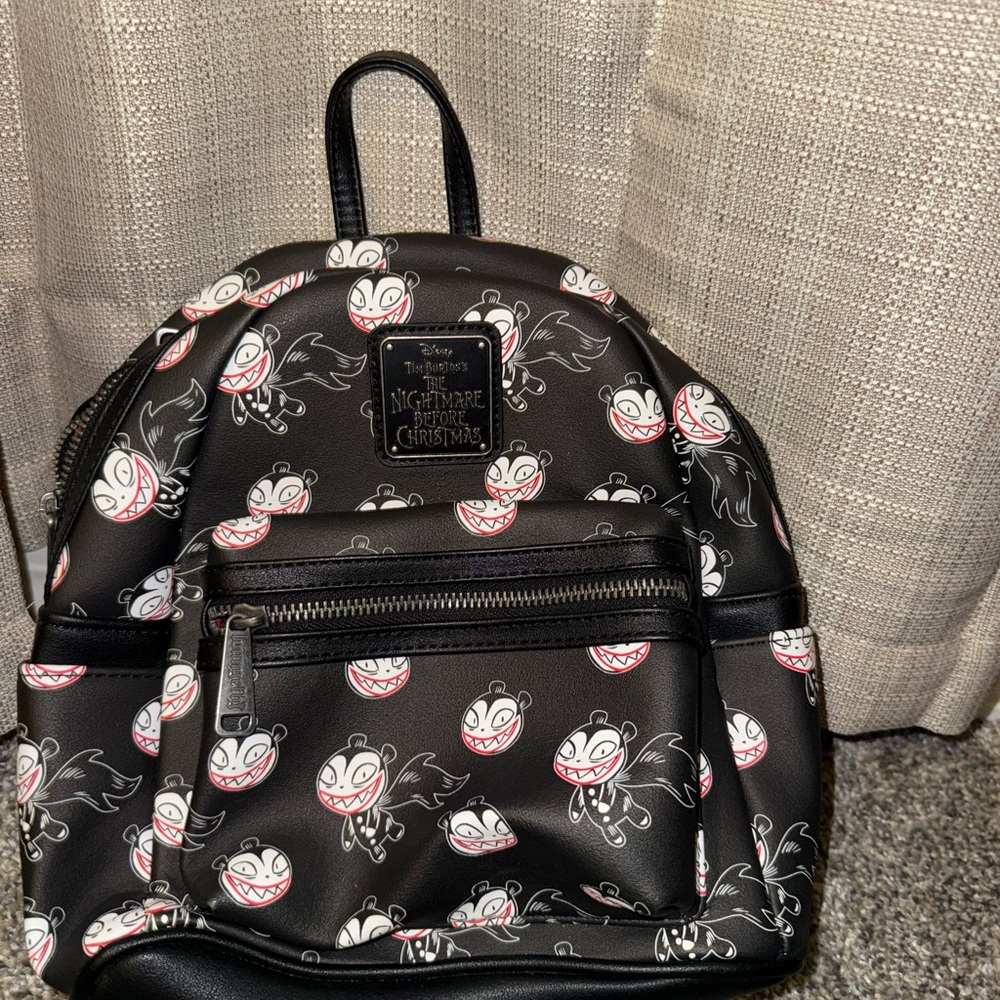 Loungefly Black and White Nightmare Before Christmas Backpack